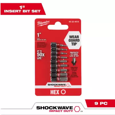 Milwaukee SHOCKWAVE Impact Duty Alloy Steel Hex Screw Driver Bit Set Drill Bits • $13.07