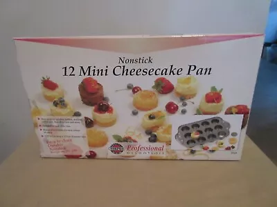 Norpro Nonstick Mini Cheesecake Pan Handles 12 Cavities Removeable Bottoms NIB • $19.99