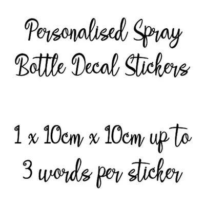 Personalised Spray Bottle Decal Stickers Zoflora Mrs Hinch Cleaning • £2.49