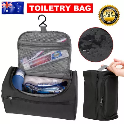 Mens Toiletry Bag Travel Carrying Makeup Case Shower Bathroom Storage Waterproof • $16.95