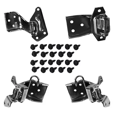 Mustang Door Hinge Kit Both Uppers & Lowers All 4 Hinges With Bolts 1967 - 1968 • $229.95