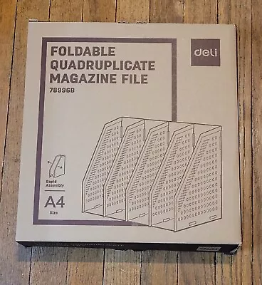 Deli Foldable Triplicate Magazine File A4 NEW In Box • $19.95