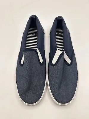 NEW Without Tags H&M Denim Blue& White Canvas Boat Shoes Size 6/39 • £9.99