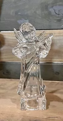 Mikasa Crystal Angel Mandolin Statue Figurine Mikasa Solid Crystal • $49.99