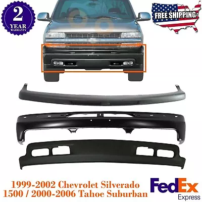 Front Bumper Kit Primed For 1999-2002 Chevy Silverado 1500 /00-06 Tahoe Suburban • $484.12