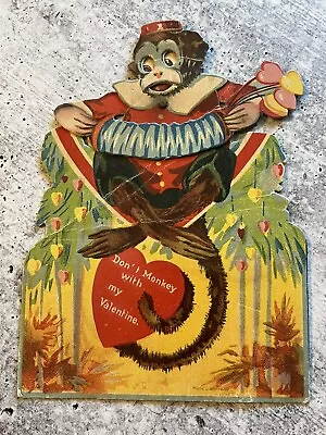 Vintage Mechanical Valentine “Don’t Monkey With My Valentine  Rare Germany. • $12.95