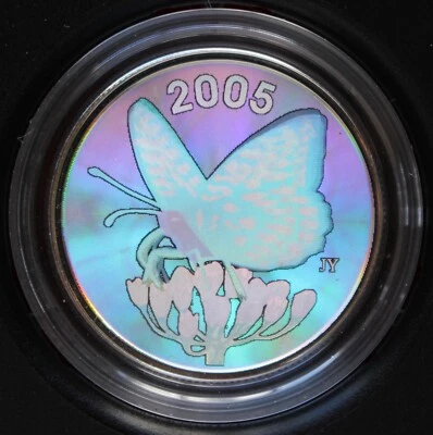 $49.99 • Buy 2005 CANADA 50 CENT .925 SILVER HOLOGRAM Coin - Fritillary Butterfly W/COA & Box