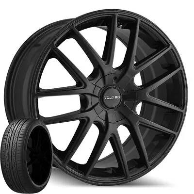 (Set Of 4) TR60 17x7.5 5x100/5x4.5  Matte Black Rims W/225/50R17 Hankook Tires • $1135.99