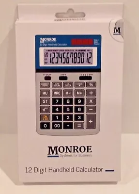 Monroe Handheld 12-Digit Calculator W/ Check And Correct Functionality 12DHC NEW • $16.49