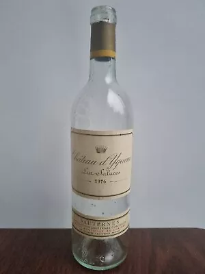 Chateau D’YQUEM SAUTERNS 1976 EXTREMELY RARE EMPTY BOTTLE  • £60