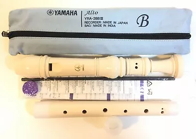 Yamaha Alto YRA-28B III Recorder - Complete W/ Bag + Instruction + Cleaning Kit • $16.18