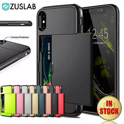 $8.95 • Buy For IPhone X XS Max XR IPhone 8 Plus 7 Plus SE2020 Wallet Card Holder Case Cover