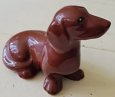 Very Cute Vintage Ceramic Brown Dachshund Dog Figurine Salt Shaker  • $3