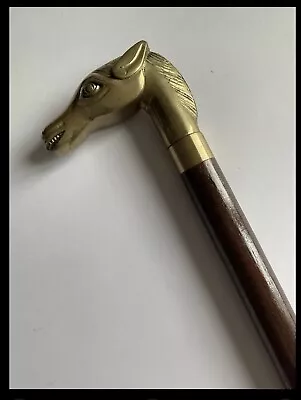 Brass Horse Head Walking Stick • £12