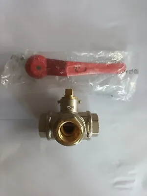 3/4” “L” Ported Nickel Plated 3 Way Brass Ball Valve. 3/4 BSP • £30