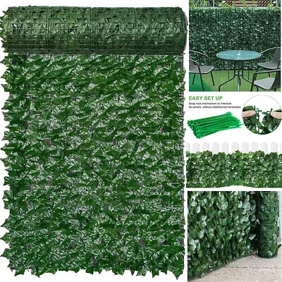 3M-18M Artificial Hedge Ivy Leaf Garden Fence Balcony Privacy Screening Trellis • £9.95