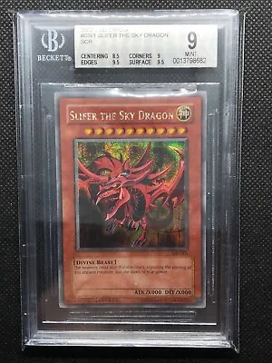 BGS 9 Slifer The  Sky Dragon GBI-001 SCR Set Yugioh Card [2002 Silver God Cards] • $699.95