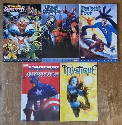 Marvel Comics Poster Book Bundle X5 Magazines Spiderman Fantastic Four • £18.99