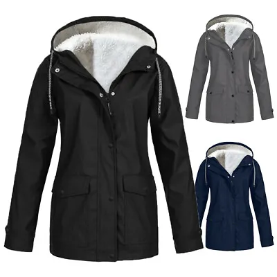 £17.99 • Buy UK Womens Winter Parka Coat With Faux Fur Hood Waterproof Plus Size Coat Outwear