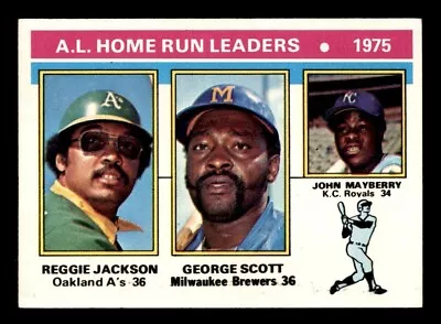 1976 Topps Baseball #194 A.L. Home Run Leaders Jackson EX/MT *d4 • $6