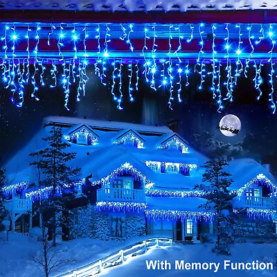 Christmas Chaser Icicle Lights LED Snowing Bright Xmas Outdoor Decorations • $42.55