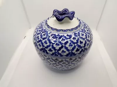 Vintage Ming Dynasty Mainland China Pre Communist Porcelain Jar With Cover • $55