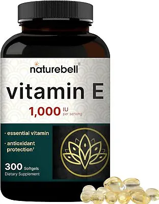 Vitamin E 1000IU 300 Softgels D-Alpha Tocopherol Acetate Non GMO • $32.44