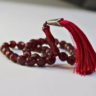 Prayer 33 Beads Islamic Tasbih Rosary Misbaha Pray Dhikr Muslim Vinous Subha • $9.99