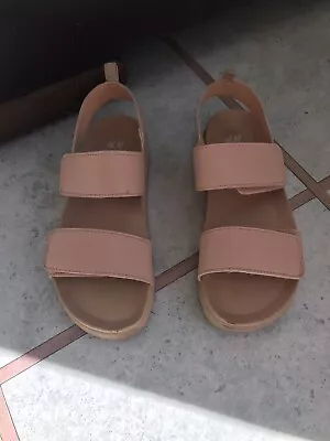 H&M Girls Peach/Pink Sandals Size 12.5 • £0.99