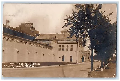 1911 Entrance To Prison View Michigan City Indiana IN RPPC Photo Postcard • $19.97