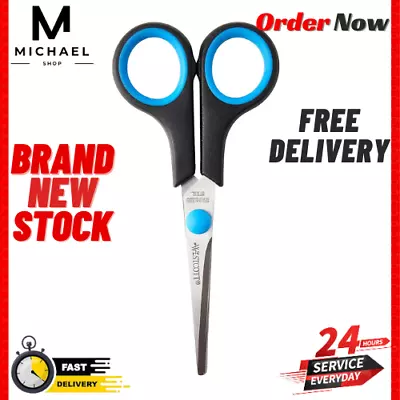 Best Westcott 5 Inch Easy Grip Left Handed Soft Grip Scissor - Black/Blue • £4.99