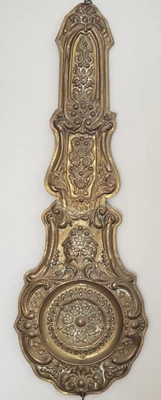$209.30 • Buy Antique Clock Pendulum C1850 French Morbier Ornate Brass Large Repousse Ornate