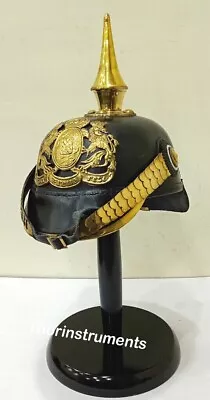 German Pickle Hub Prussian Helmet Kaiser Hat Armor Military Costumes Halloween • $103.50