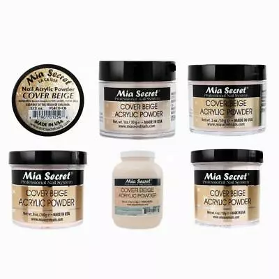 Mia Secret Cover Beige Acrylic Powder 1/2oz 1oz 2oz 4oz 8oz 24oz ~Pick Size • $7.99