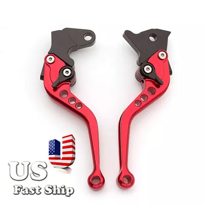 Fit HONDA VTX1300 2003 2004 2005-2008 Red CNC Short Clutch Brake Lever Black Set • $24.99