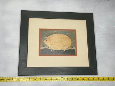 $19.99 • Buy Warren Kimble Pig Hog Folk Art Framed Picture Farm House Country Decor