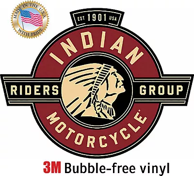 Indian Motorcycles 1901 Decal 3m Sticker Made In Usa Window Car Laptop Wall • $79.99