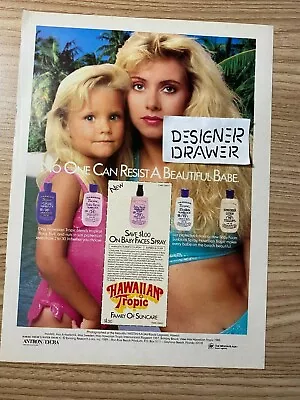 Miss Sweden Asa Ankarbrink Hawaiian Tropic Products 1988 Vintage Print Ad  • $12.95