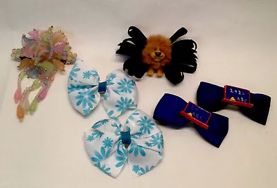 Lot 6 Vintage Hair Accessories Large Fabric Barrettes 90’s Women Girl • $7.43