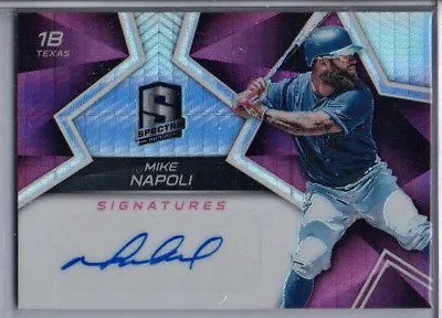 Mike Napoli Purple Refractor Parallel Auto /25 2017 Panini Spectra Chronicles • $24.99