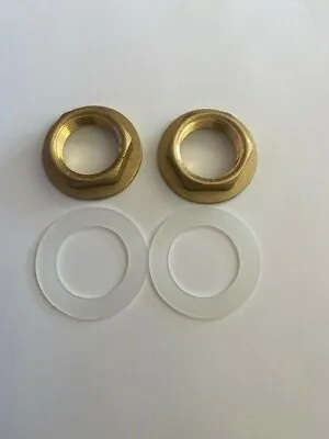 2 X Brass Back Nut & Washer 3/4'' (For Bath Tap Only) • £4.99