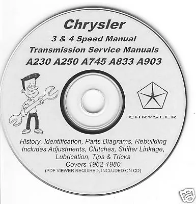 Chrysler Mopar A230 A250 A745 A833 A903 Four 4 Speed • $25.95