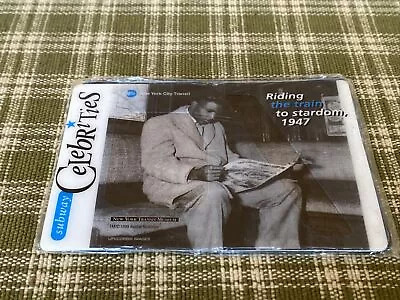 RARE Jackie Robinson MetroCard Double Sided Holder RIDING TRAIN TO STARDOM 1947 • $73.50