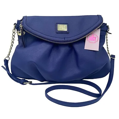 $54.99 • Buy Juicy Couture Crossbody Bag Tunnel Flap Ocean Deep Blue Large New With Tags