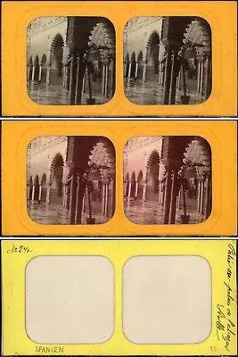 Stereo Spain Seville Alcazar Palace Patio Vintage Stereo Card  • $63.72