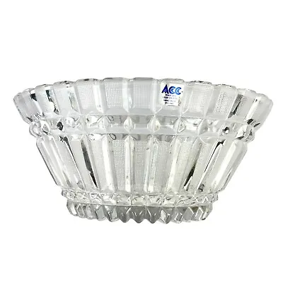 Vintage Large Deep Cut 24% Lead Crystal Bowl 11 X 8.5” Made In Poland • $49.18