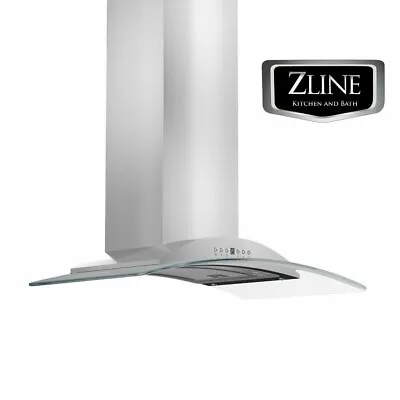 Zline 30  Wall Range Hood Glass And Stainless Steel Led Kn-30 • $429