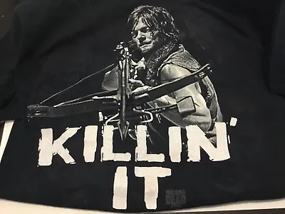 The Walking Dead Daryl Dixon  Killin' It  Black T-Shirt Size Small (2014) AMC • $12