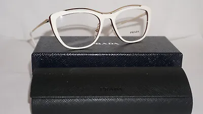 Prada Eyeglasses New White Gold PR04VV YNC1O1 53 18 140 • $128.99
