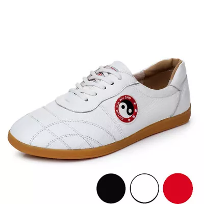 Genuine Leather Kung Fu Tai Chi Shoes Martial Art Shoes Sneakers Casual Shoes • $36.99